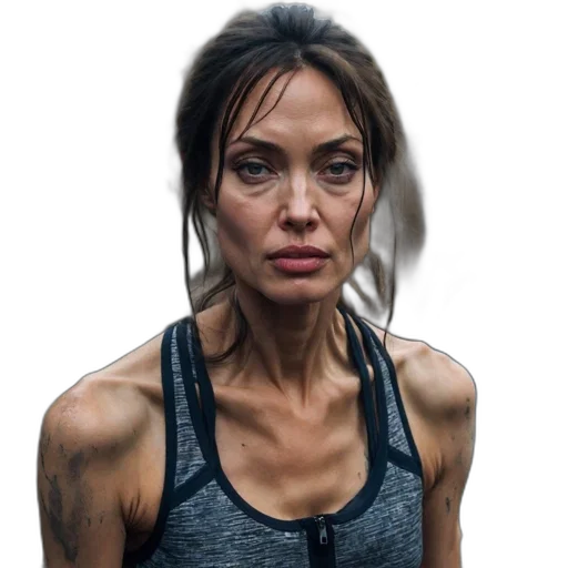 face, weapon, photorealistic, oil painting transparent PNG cut-out