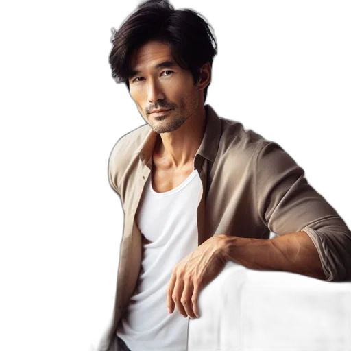 photorealistic, oil painting, cartoon, asian transparent PNG cut-out