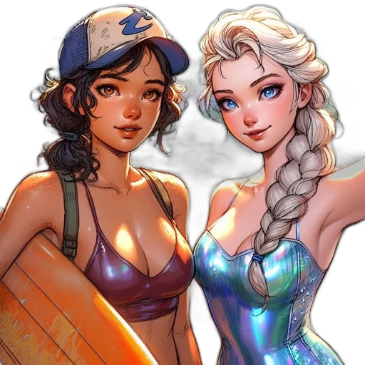 comic book art, concept art, fantasy art, cartoon transparent PNG cut-out