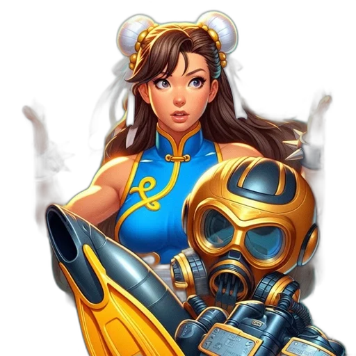 robot, staff, weapon, jewelry transparent PNG cut-out