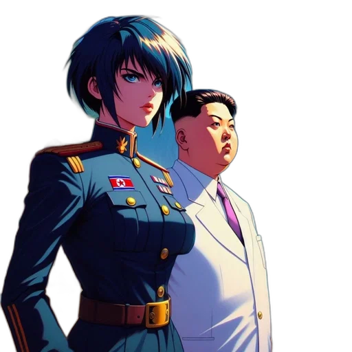 jacket, staff, weapon, face transparent PNG cut-out