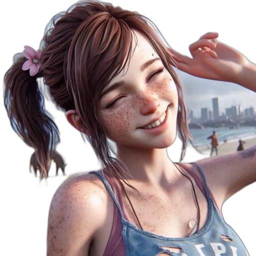 face, photorealistic, concept art, 3d render transparent PNG cut-out