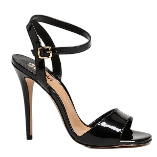 shoes, chloe, strappy, patent transparent PNG cut-out