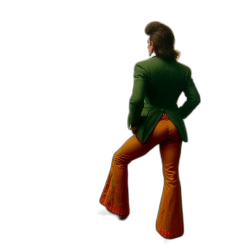jacket, staff, dress, hair transparent PNG cut-out