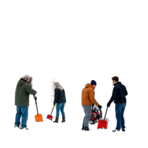 staff, umbrella, jacket, mask transparent PNG cut-out