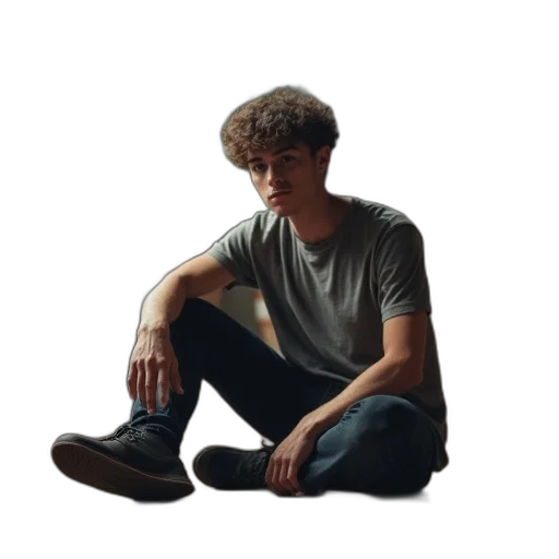 shoes, face, jacket, hair transparent PNG cut-out