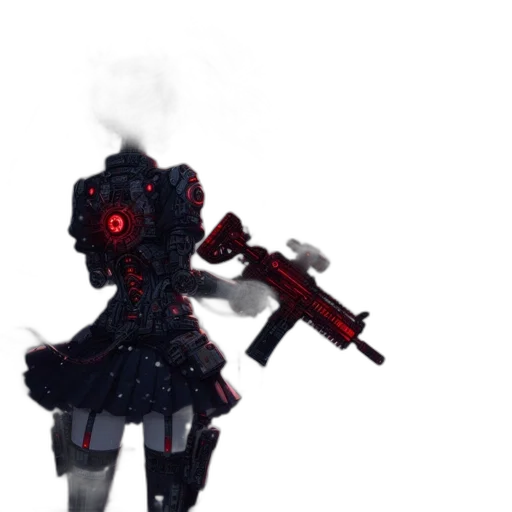 robot, weapon, dress, staff transparent PNG cut-out