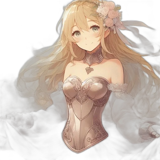 dress, crown, mask, flower transparent PNG cut-out