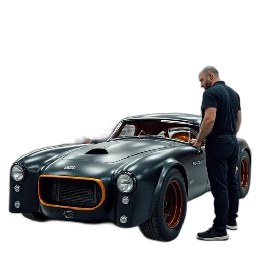 car, concept art, photorealistic, 3d render transparent PNG cut-out
