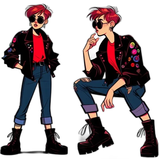 jacket, concept art, cartoon, cyberpunk transparent PNG cut-out