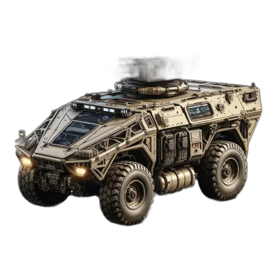 car, weapon, robot, concept art transparent PNG cut-out