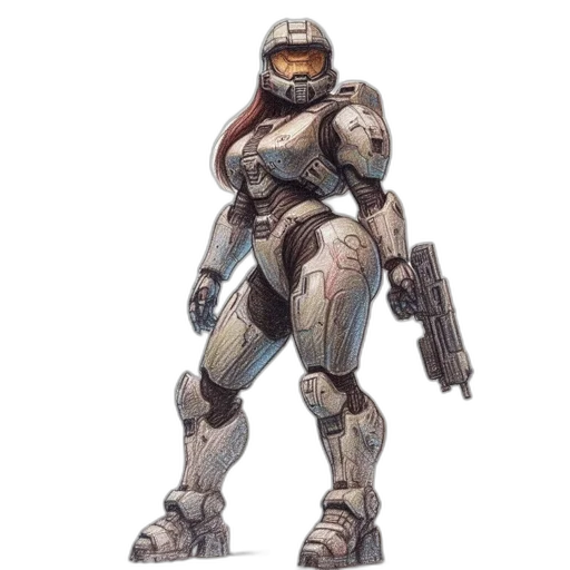 robot, weapon, concept art, 3d render transparent PNG cut-out