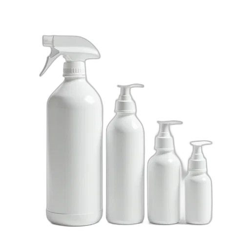 bottle, collection, five, white transparent PNG cut-out