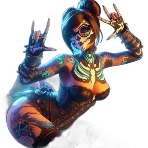 cyberpunk, concept art, fantasy art, comic book art transparent PNG cut-out