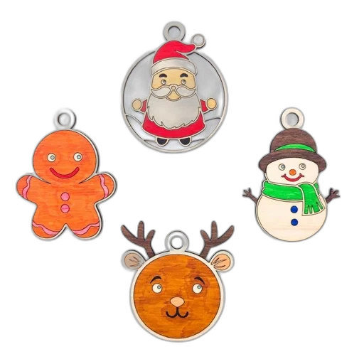 image, displays, four, festive transparent PNG cut-out