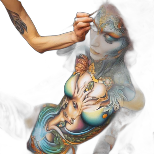 jewelry, dress, dragon, fantasy art transparent PNG cut-out