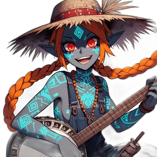 hat, mask, staff, robot transparent PNG cut-out