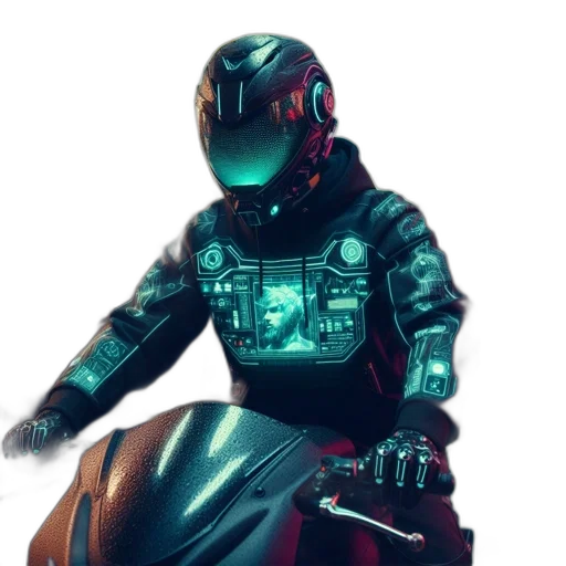 jacket, robot, cyberpunk, concept art transparent PNG cut-out