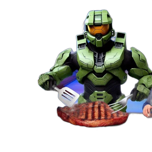 robot, food, 3d render, concept art transparent PNG cut-out