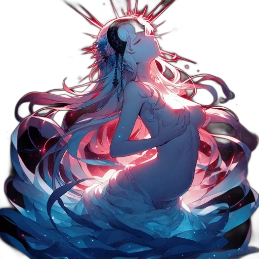 creature, dragon, crown, hair transparent PNG cut-out