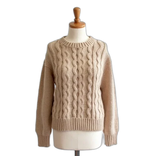 jacket, earth tones, beige, knitted transparent PNG cut-out