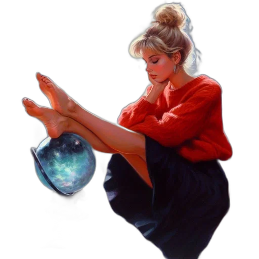 jewelry, dress, oil painting, fantasy art transparent PNG cut-out