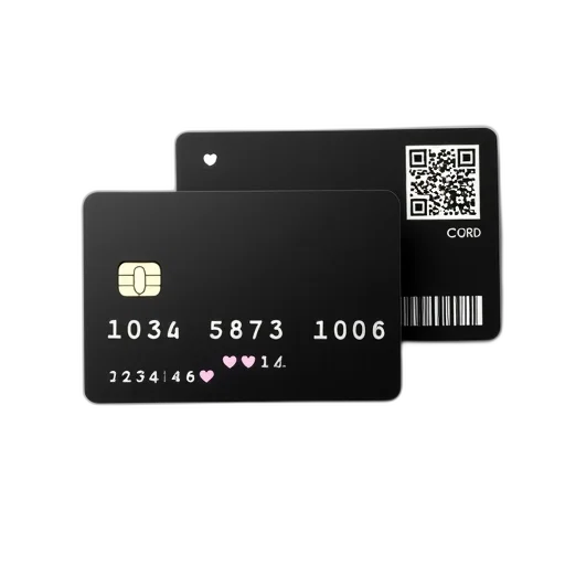 black, plastic, card, code transparent PNG cut-out