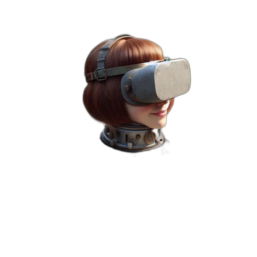 robot, staff, face, hair transparent PNG cut-out
