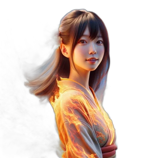 dragon, staff, face, dress transparent PNG cut-out