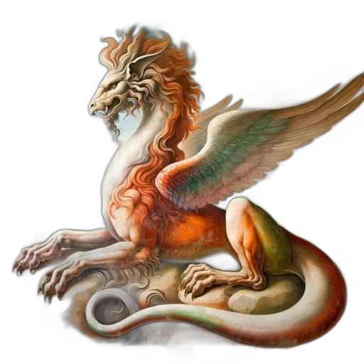 dragon, creature, animal, staff transparent PNG cut-out