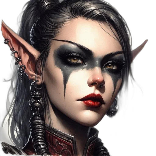 face, fantasy art, concept art, photorealistic transparent PNG cut-out