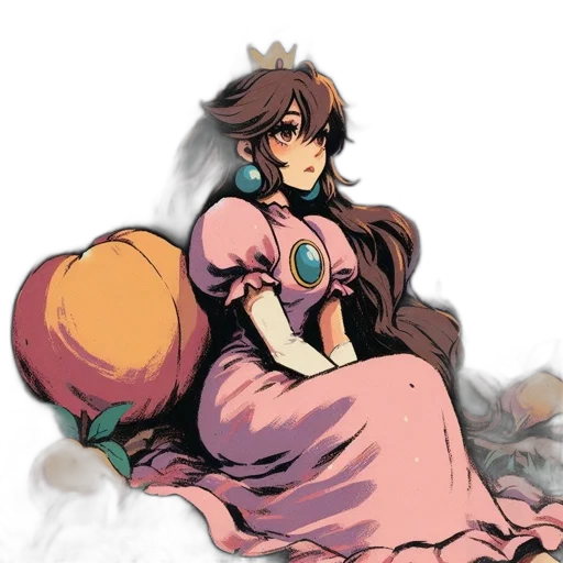 crown, dress, flower, concept art transparent PNG cut-out