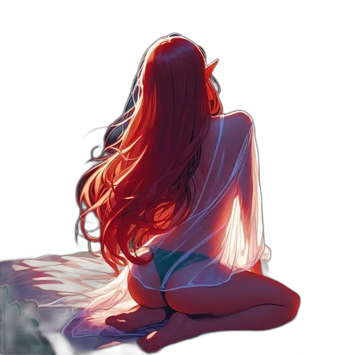 hair, dress, crown, concept art transparent PNG cut-out