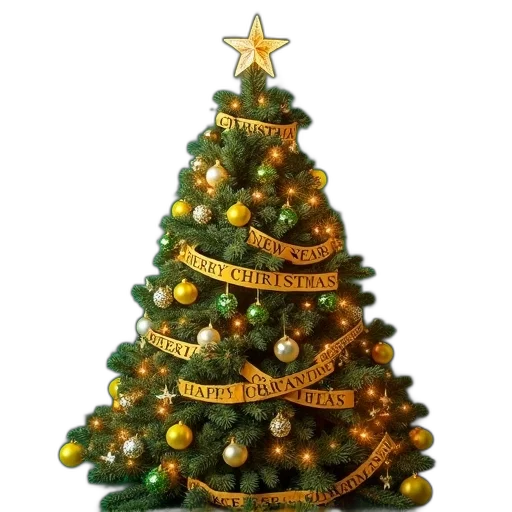 tree, festive, christmas, green transparent PNG cut-out