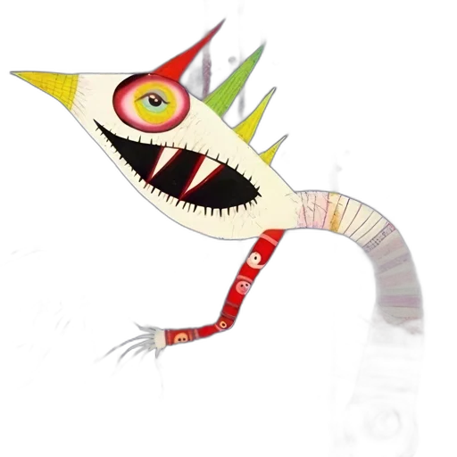 dragon, staff, creature, mask transparent PNG cut-out