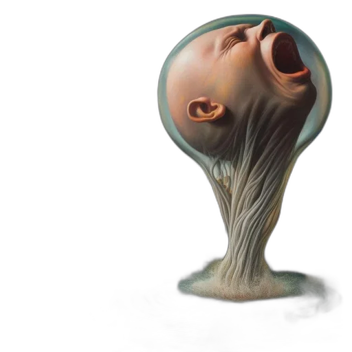 mask, creature, hair, face transparent PNG cut-out
