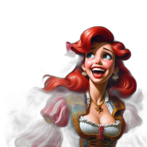 face, dress, fantasy art, photorealistic transparent PNG cut-out