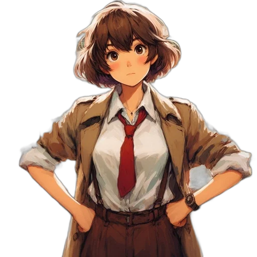 jacket, staff, dress, face transparent PNG cut-out