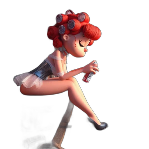 dress, staff, robot, 3d render transparent PNG cut-out