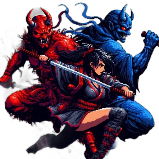 comic book art, concept art, pixel art, fantasy art transparent PNG cut-out