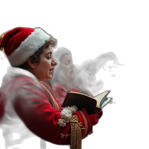 photorealistic, christmas, choir, parade transparent PNG cut-out