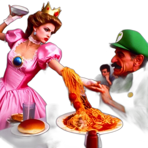 food, dress, concept art, photorealistic transparent PNG cut-out
