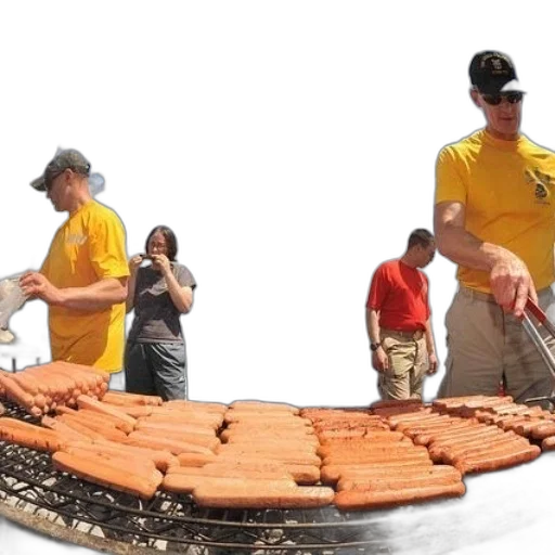 group, people, grilling, hot transparent PNG cut-out