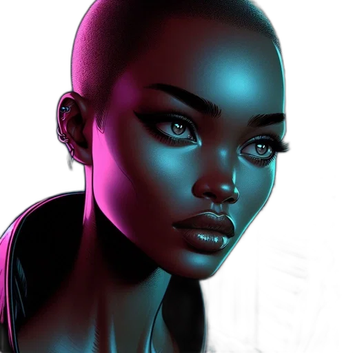 face, robot, photorealistic, concept art transparent PNG cut-out