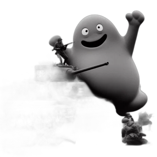 robot, staff, concept art, 3d render transparent PNG cut-out