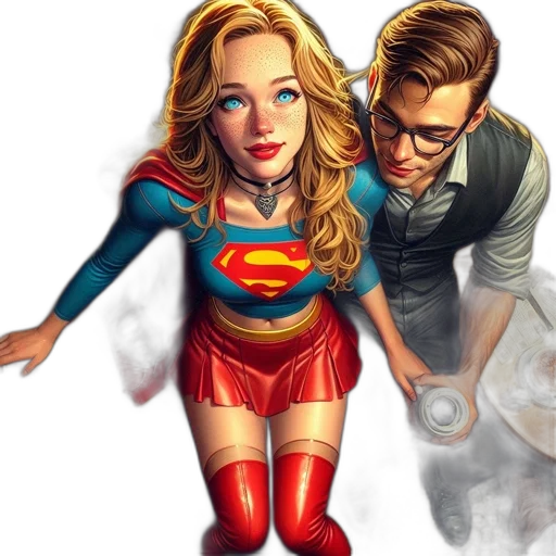 comic book art, concept art, cartoon, photorealistic transparent PNG cut-out