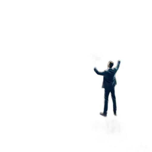 staff, umbrella, jacket, robot transparent PNG cut-out