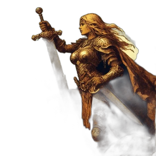 sword, staff, weapon, fantasy art transparent PNG cut-out