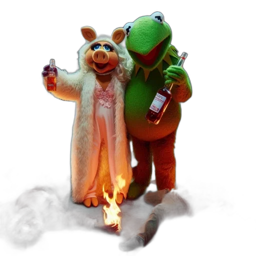 dragon, fire, miss, piggy transparent PNG cut-out