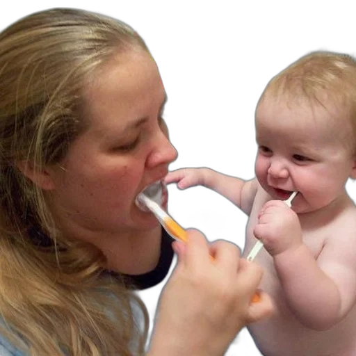 food, photorealistic, woman, baby transparent PNG cut-out